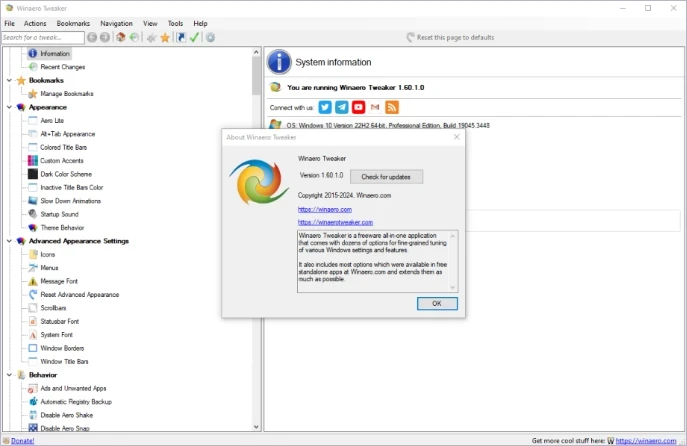Winaero Tweaker