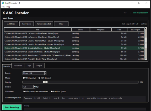 X AAC Encoder